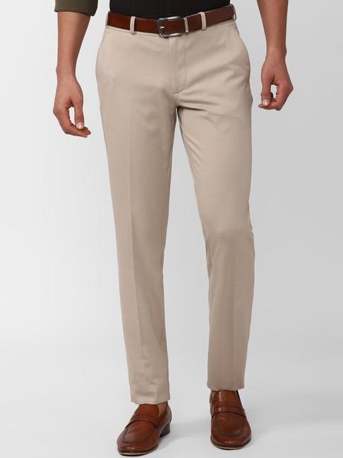 van heusen sport cream slim fit trousers