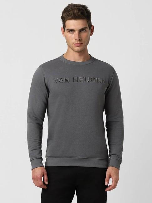 van heusen sport grey regular fit sweatshirt