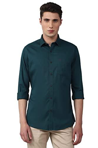 van heusen sport men's slim fit shirt (vssfwslba41477_teal 42)