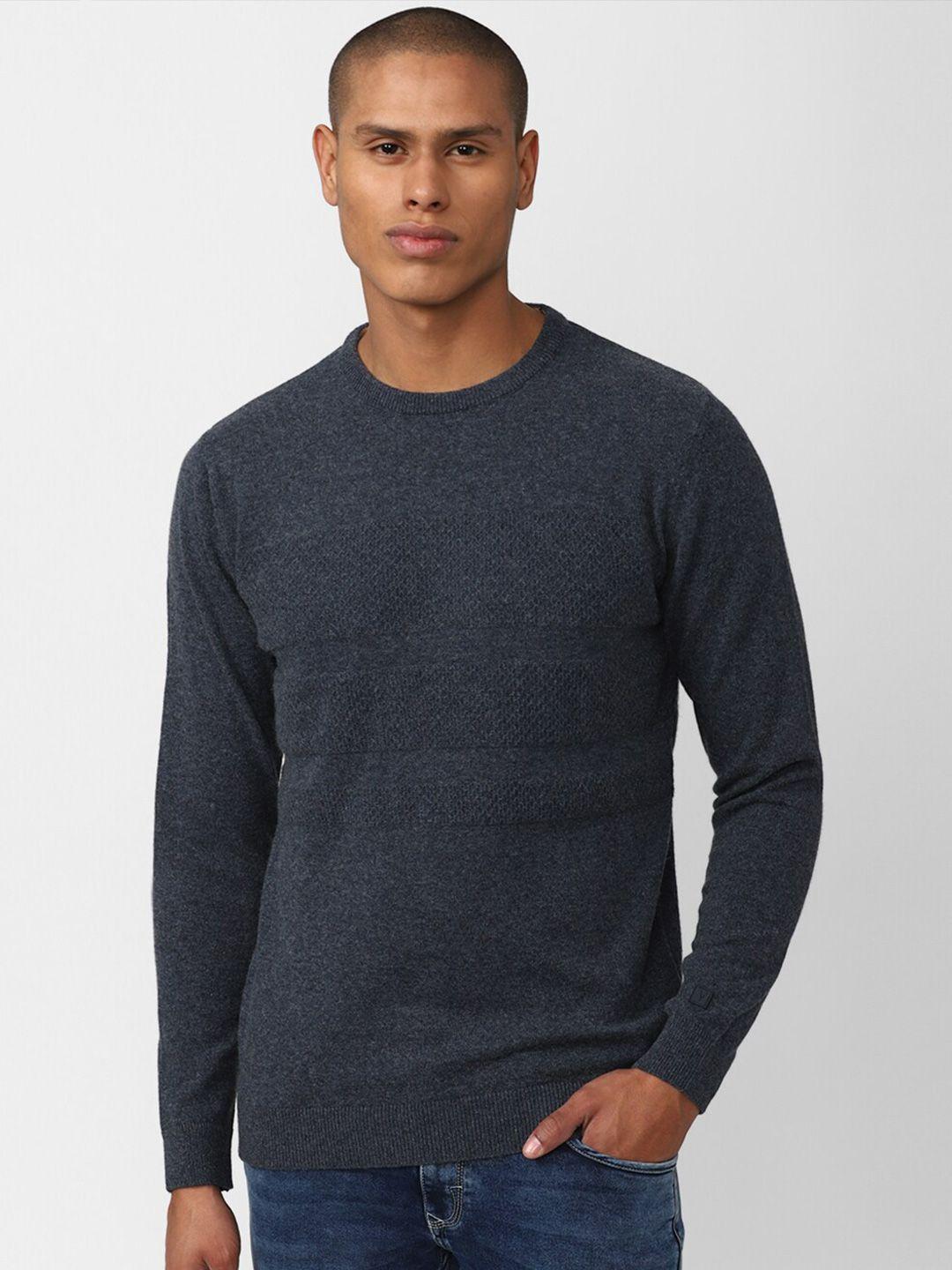 van heusen sport men grey cashmere cotton pullover