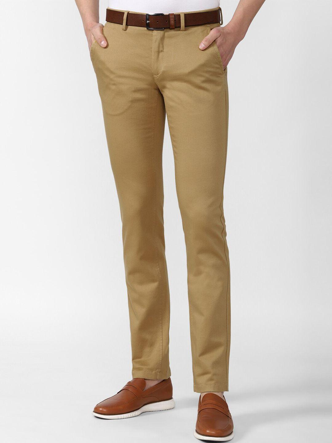 van heusen sport men khaki slim fit chinos trousers