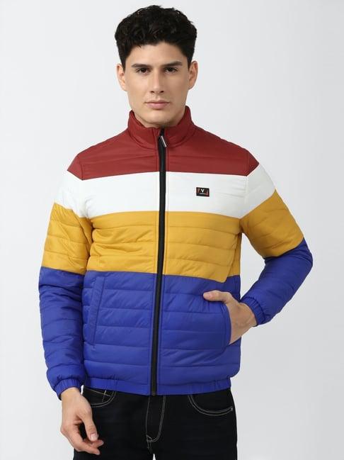 van heusen sport multi regular fit colour block jacket