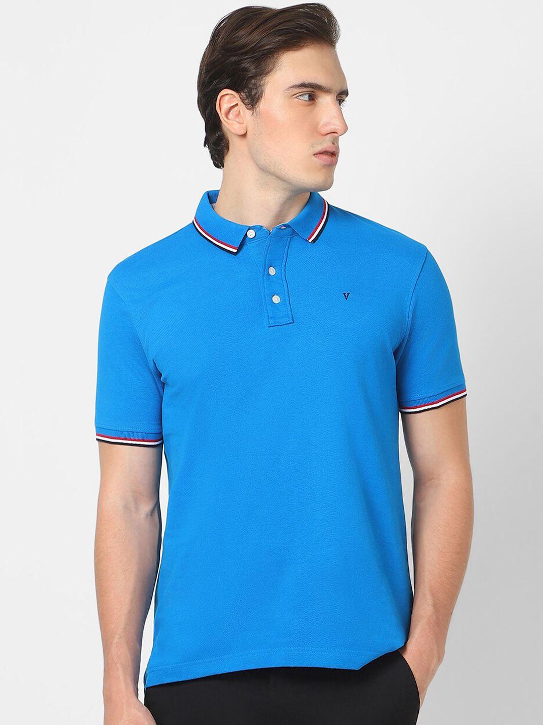 van heusen sport polo collar pure cotton casual t-shirt