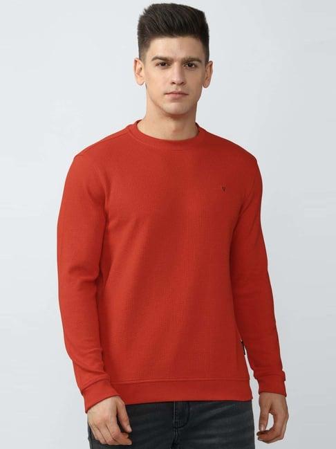 van heusen sport red  regular fit sweatshirt