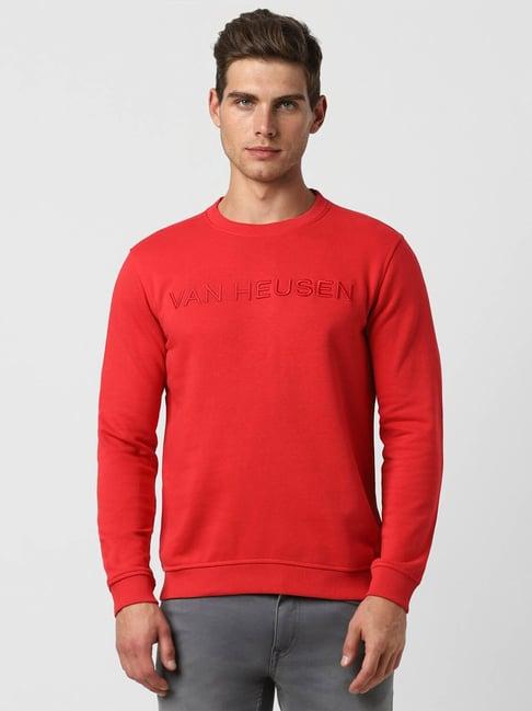 van heusen sport red regular fit sweatshirt