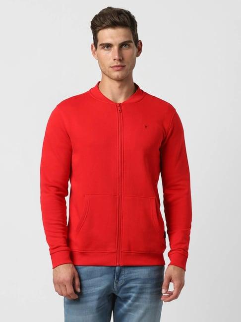 van heusen sport red regular fit sweatshirt