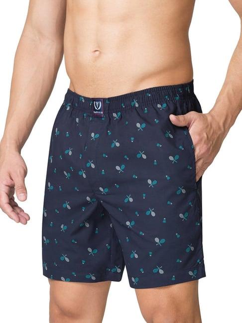 van heusen sport regular fit media pocket super soft allover print boxer shorts - vsb05