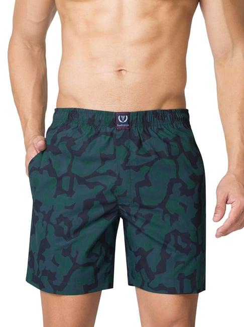 van heusen sport regular fit media pocket super soft allover print boxer shorts - vsb07