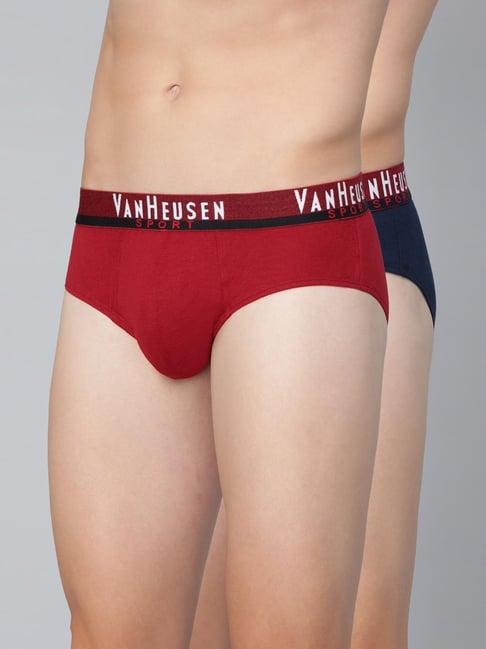 van heusen sport regular fit plush back elasticized waistband ultra soft solid briefs - pack of 2