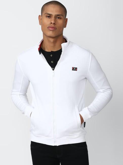 van heusen sport white cotton regular fit sweatshirt