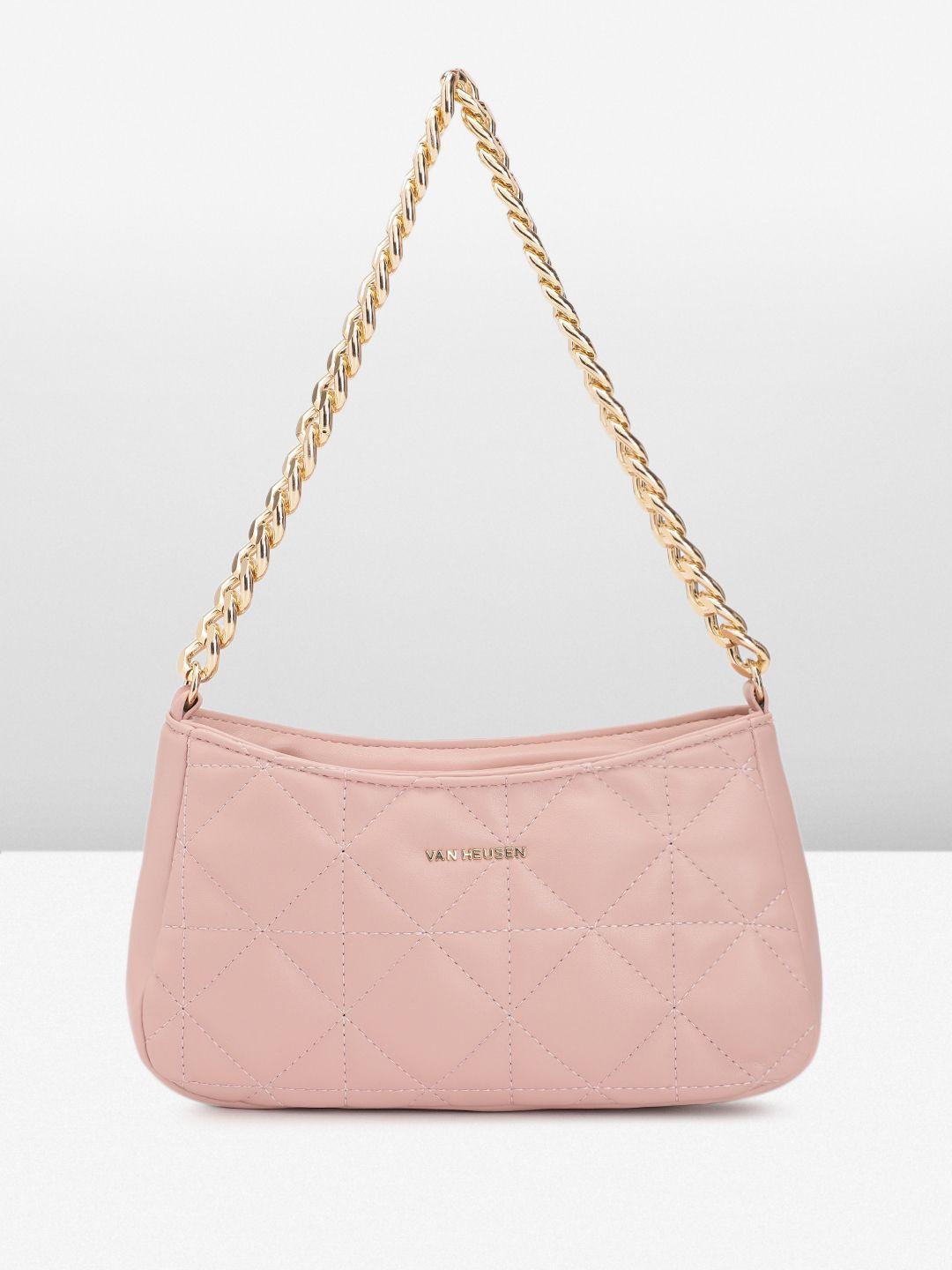 van heusen structured hobo bag with quilted detail