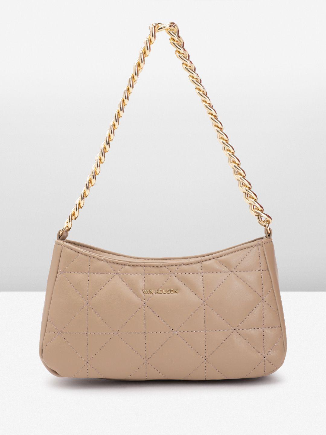 van heusen structured hobo bag with quilted detail