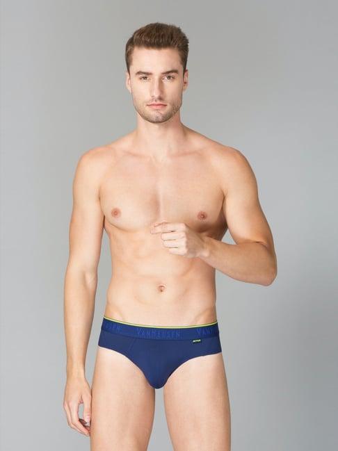 van heusen swift dry breathable solid air series active briefs - medieval blue