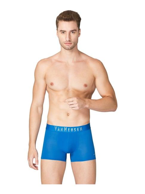 van heusen swift dry breathable solid air series active trunks - ibiza blue