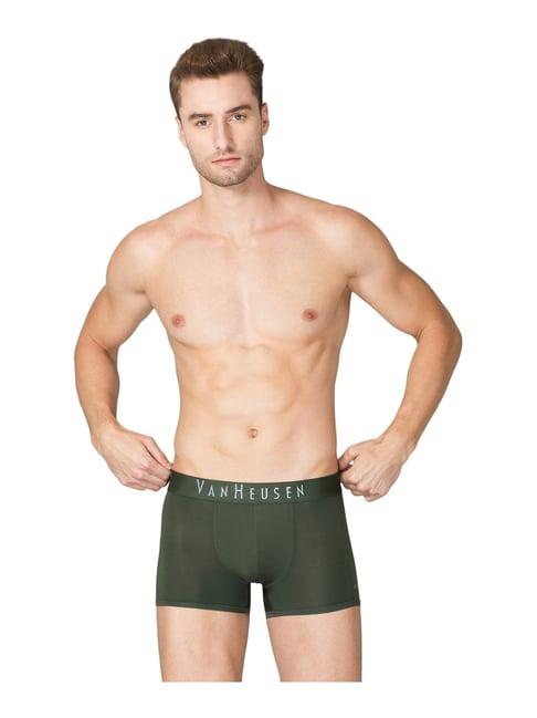 van heusen swift dry breathable solid air series active trunks - olive forest