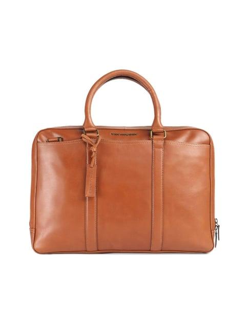 van heusen tan laptop messenger bag