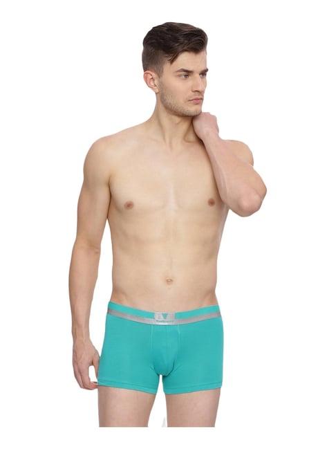 van heusen teal green cotton comfort fit trunks