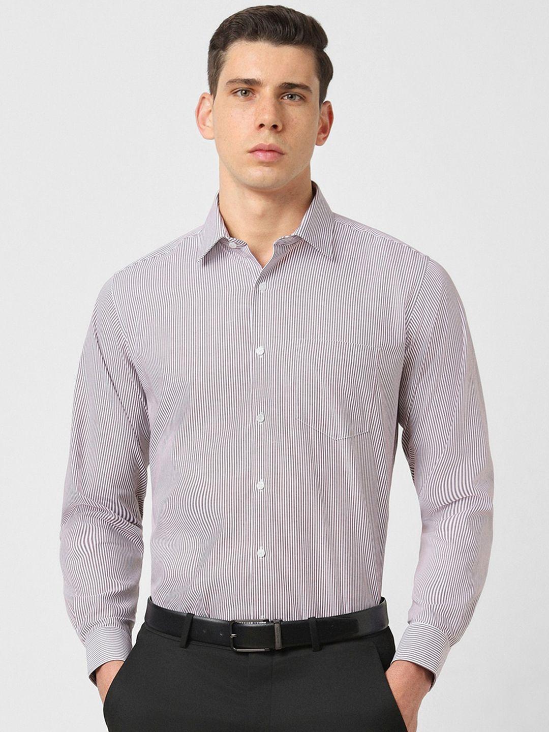 van heusen vertical striped pure cotton formal shirt