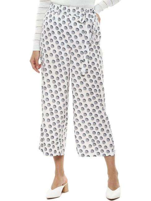 van heusen white polka dot culottes