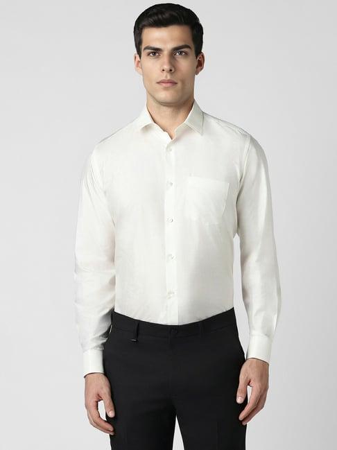 van heusen white regular fit shirt