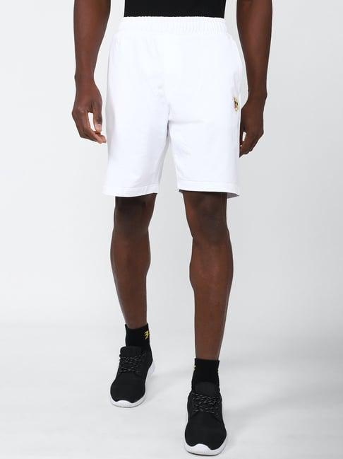 van heusen white regular fit shorts