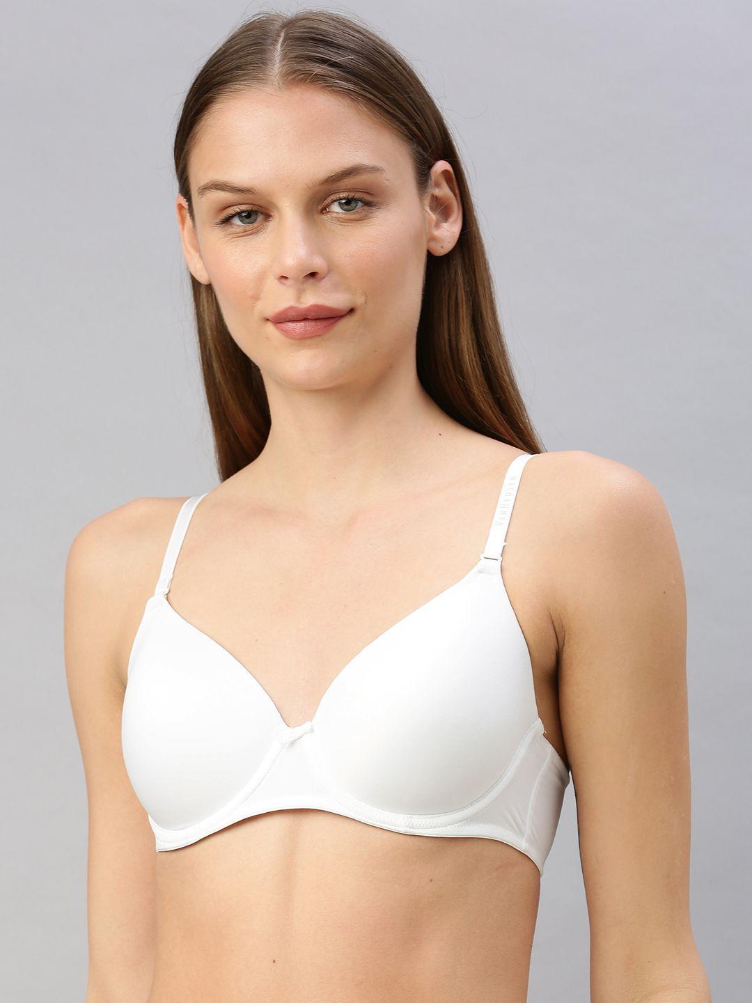 van heusen white solid underwired lightly padded t-shirt bra 22003