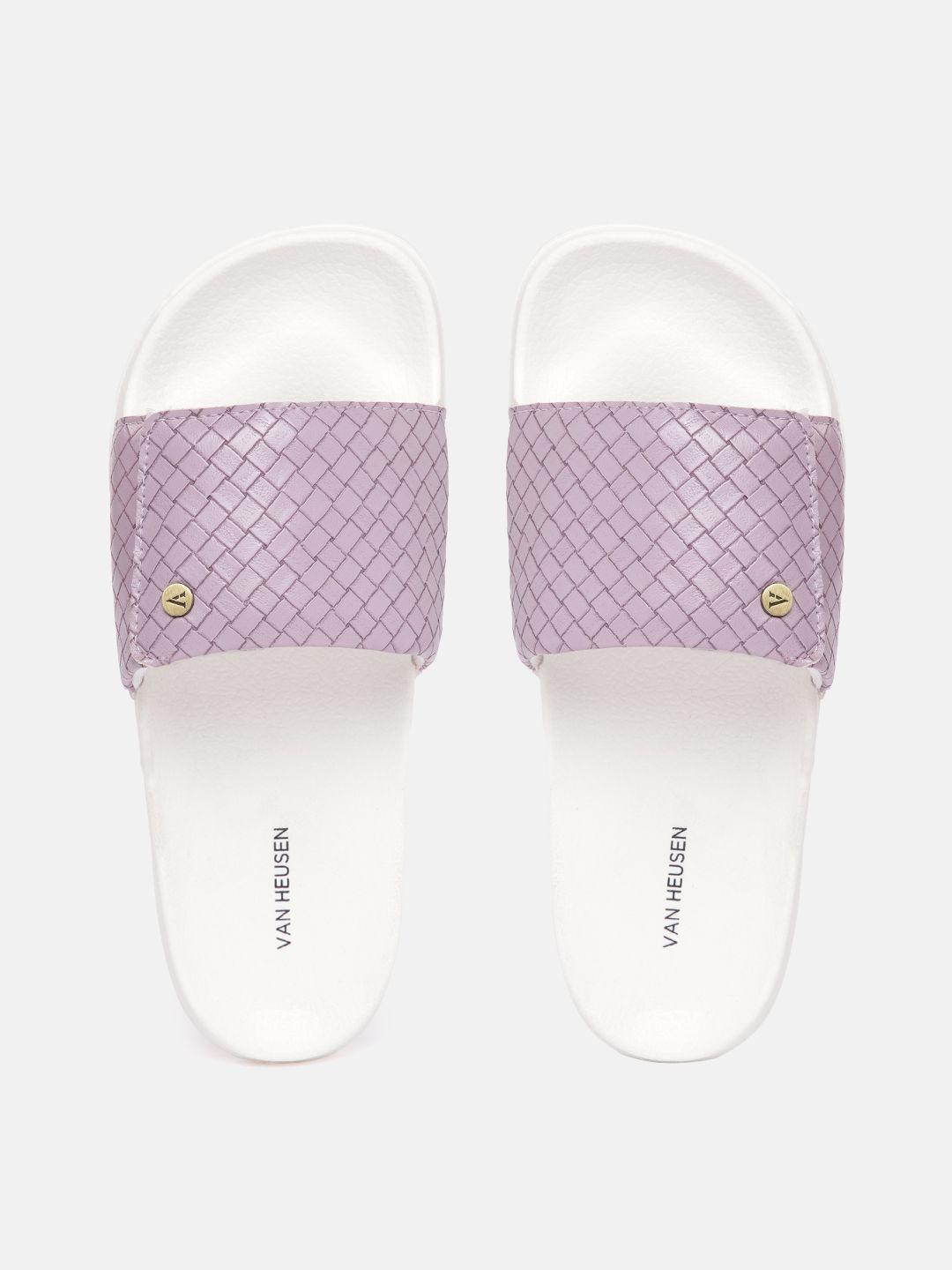 van heusen woman basket weave textured sliders