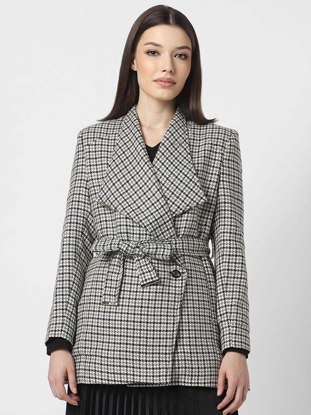 van heusen woman checked longline tailored jacket