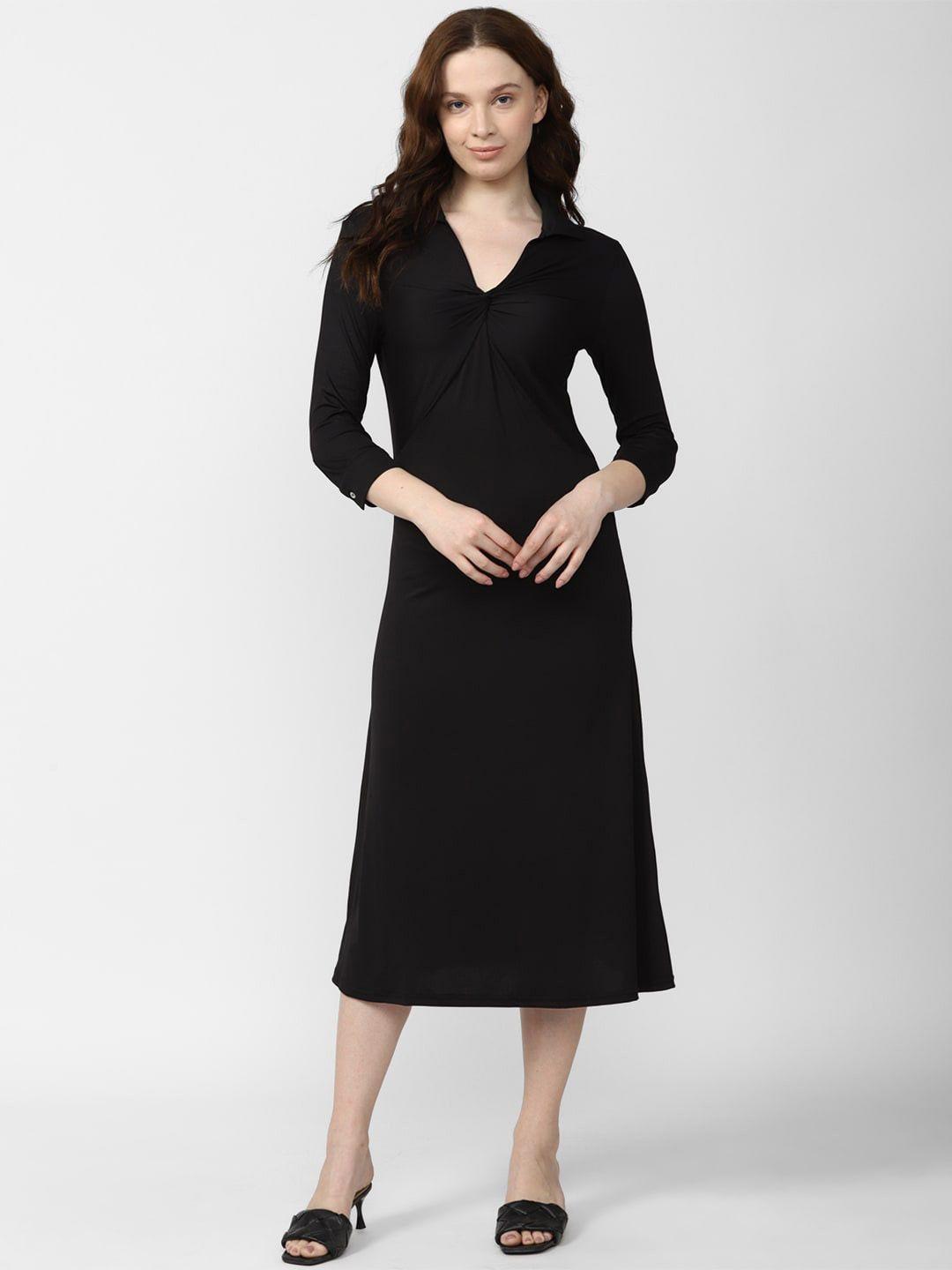 van heusen woman cuffed sleeves sheath midi dress