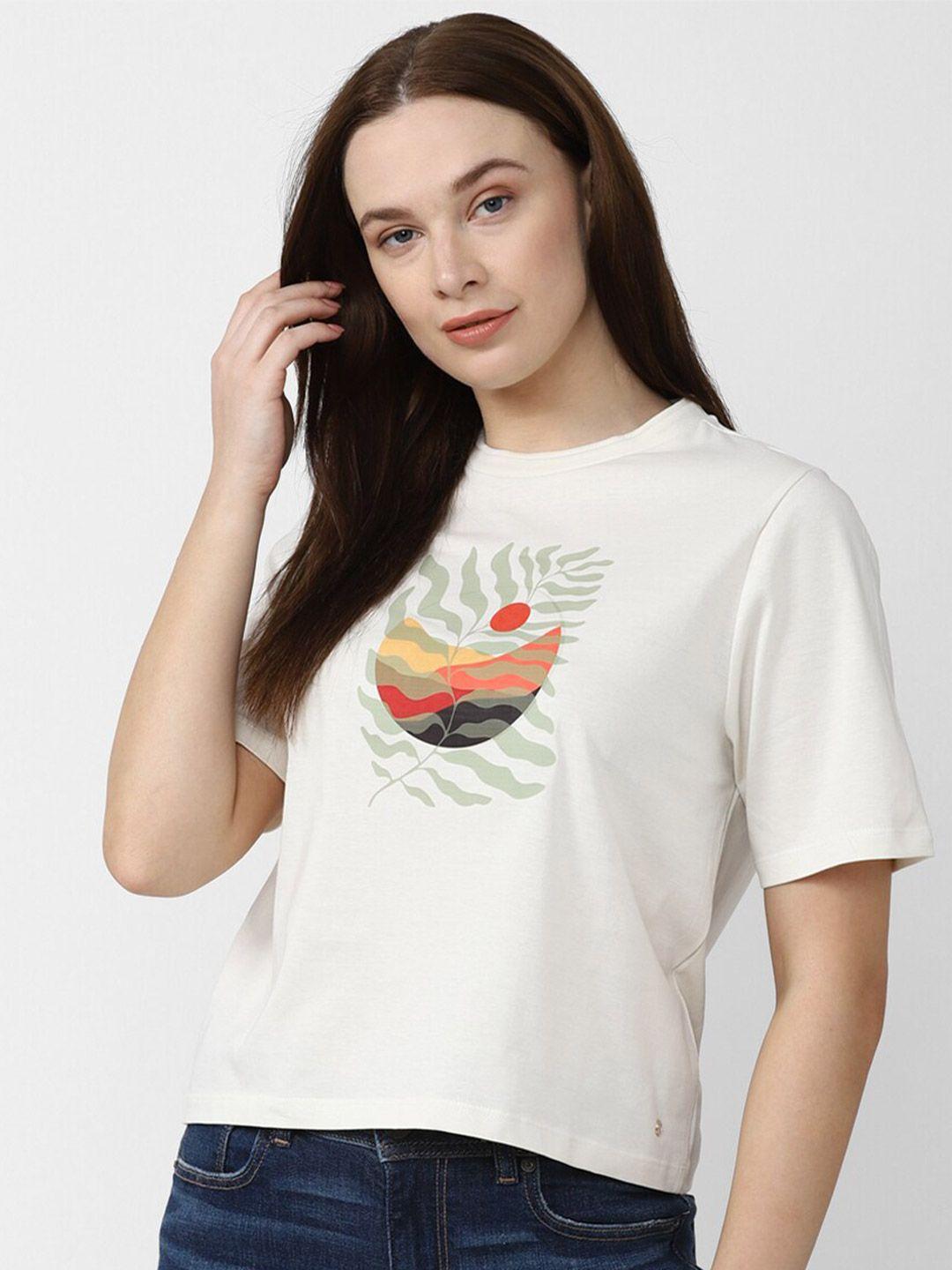 van heusen woman graphic printed pure cotton t-shirt