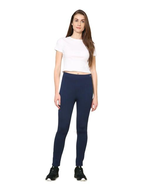 van heusen woman navy skinny fit trousers