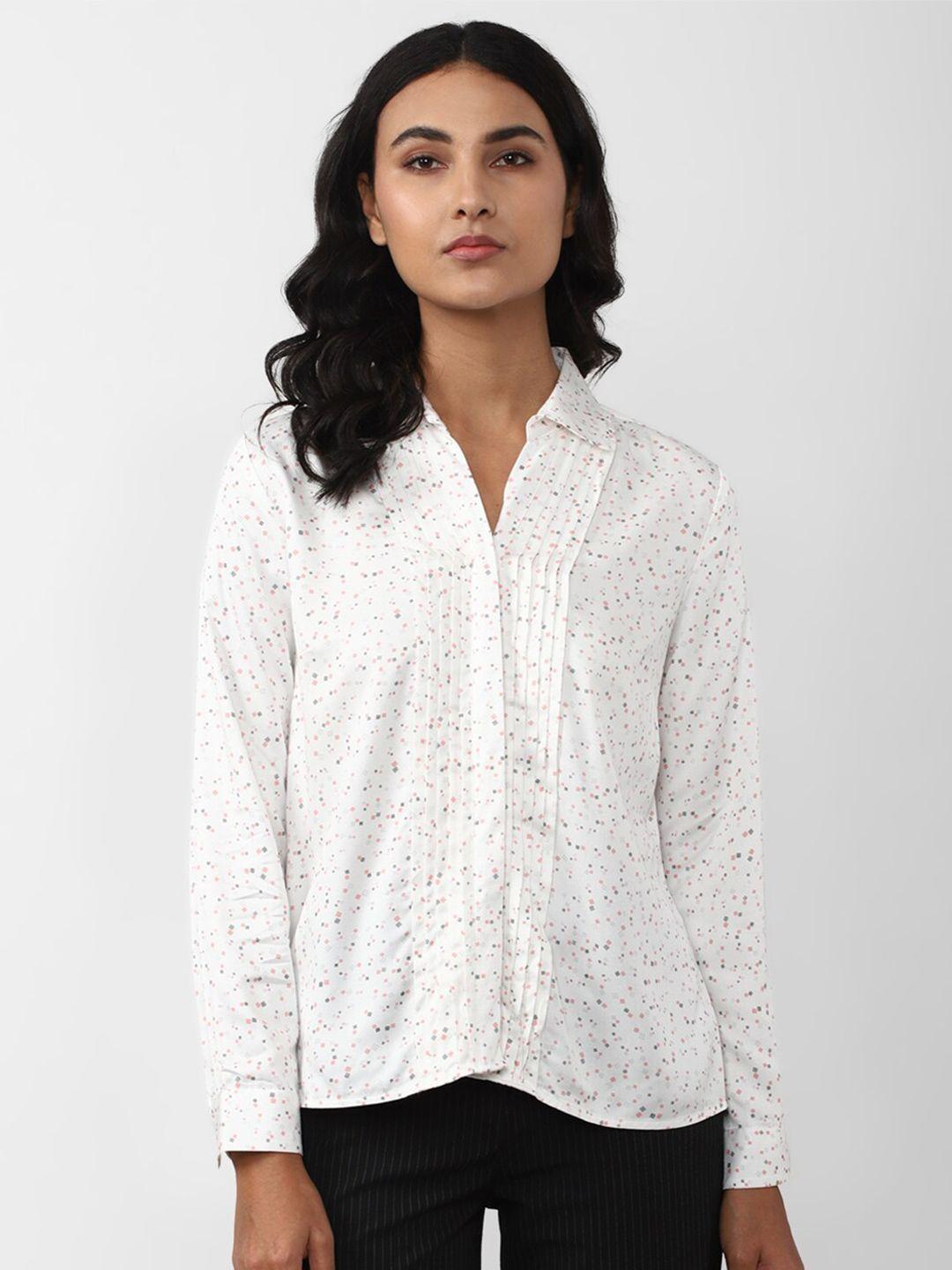 van heusen woman print shirt style pure cotton top