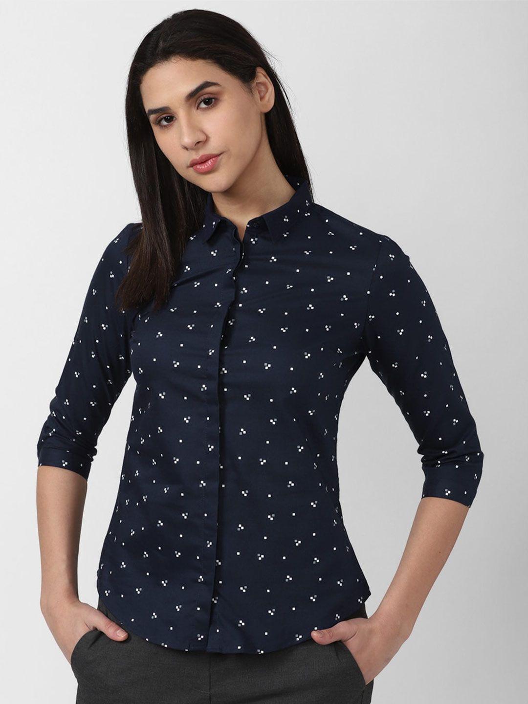 van heusen woman printed casual pure cotton shirt