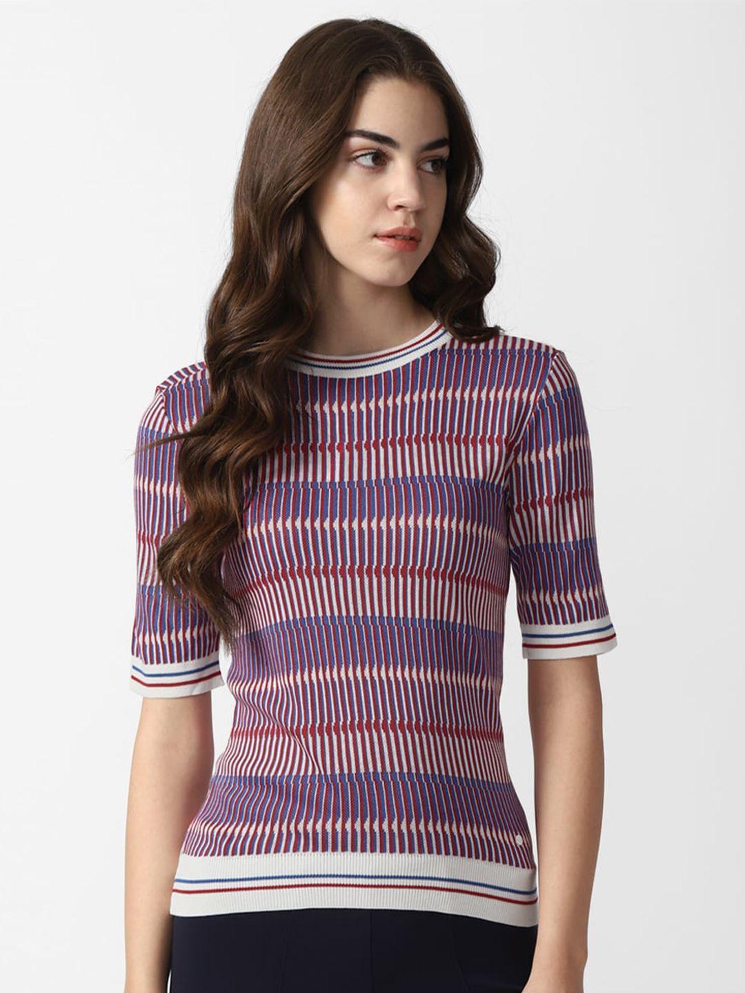 van heusen woman striped fitted top