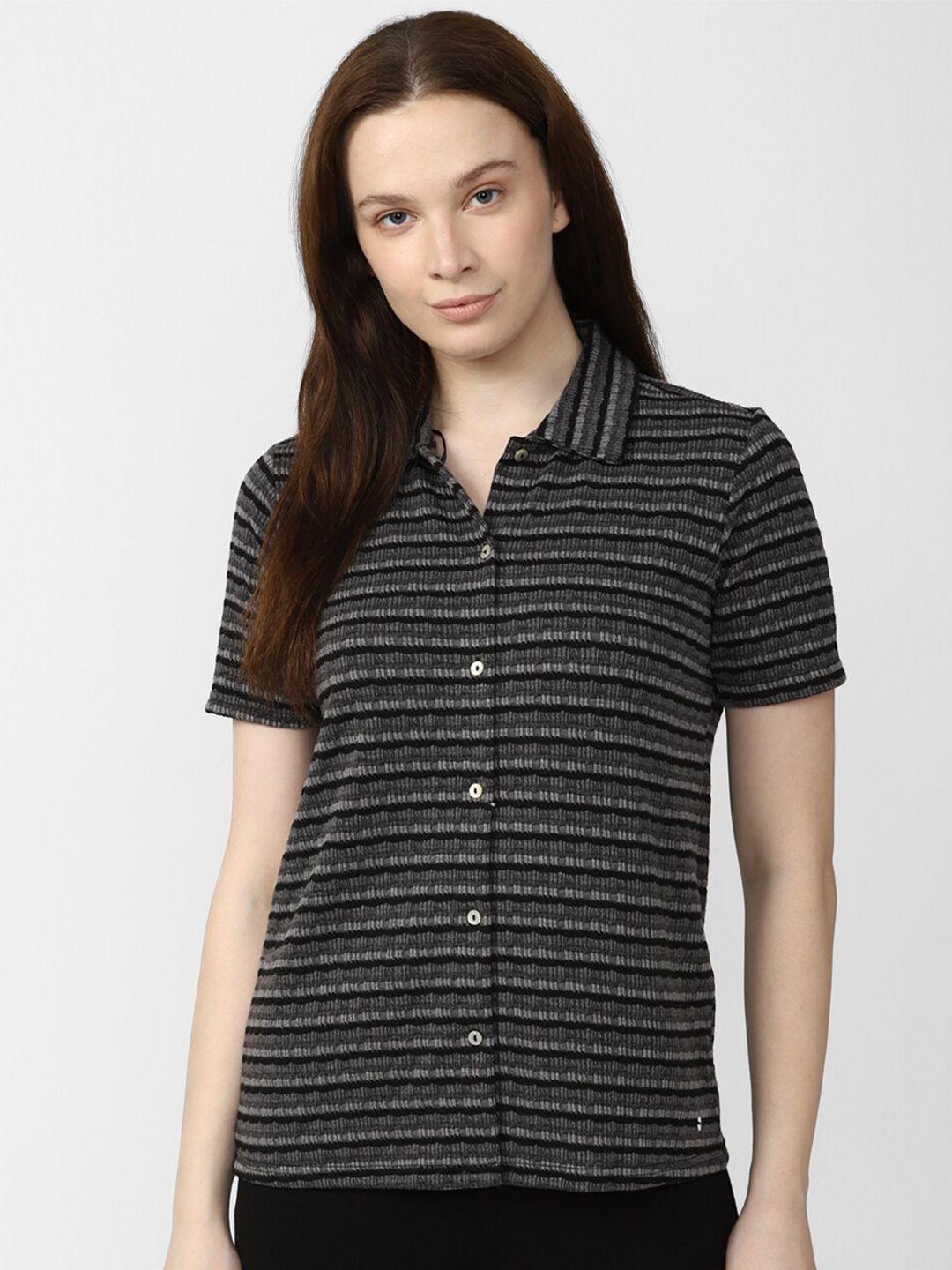 van heusen woman striped printed pure cotton shirt