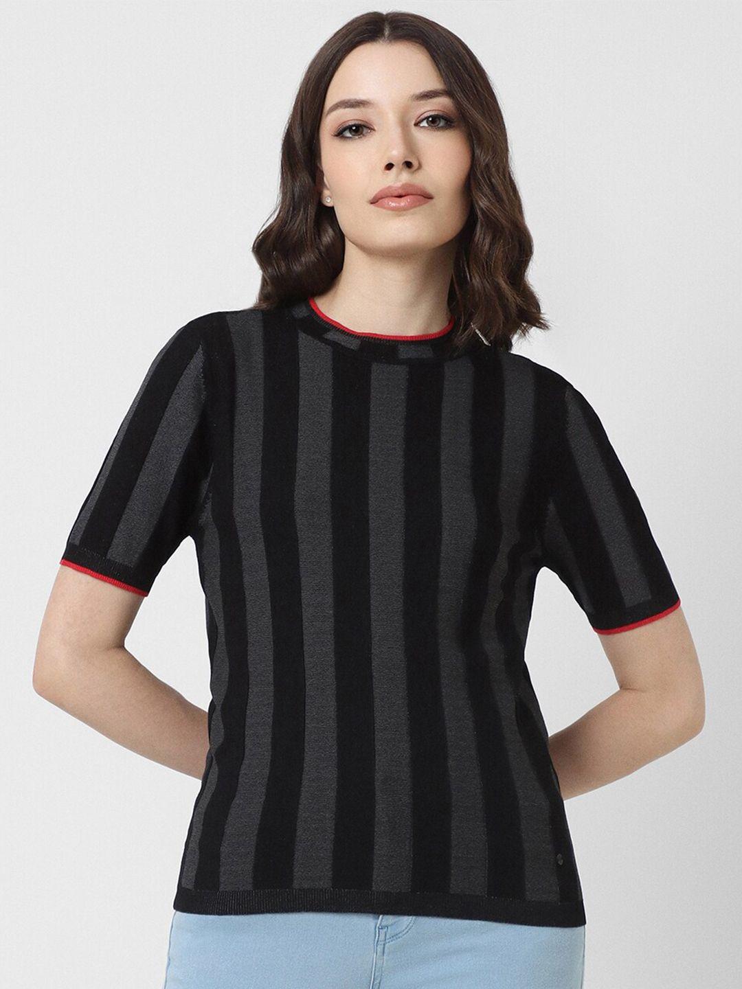 van heusen woman striped short sleeves top