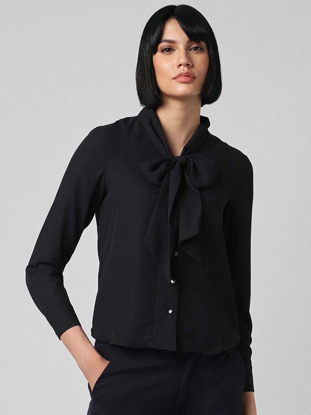 van heusen woman tie-up neck tie-ups shirt style top