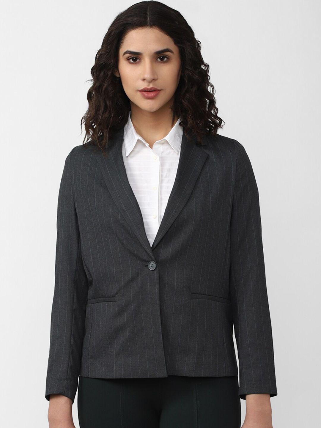 van heusen woman women striped single breasted blazer