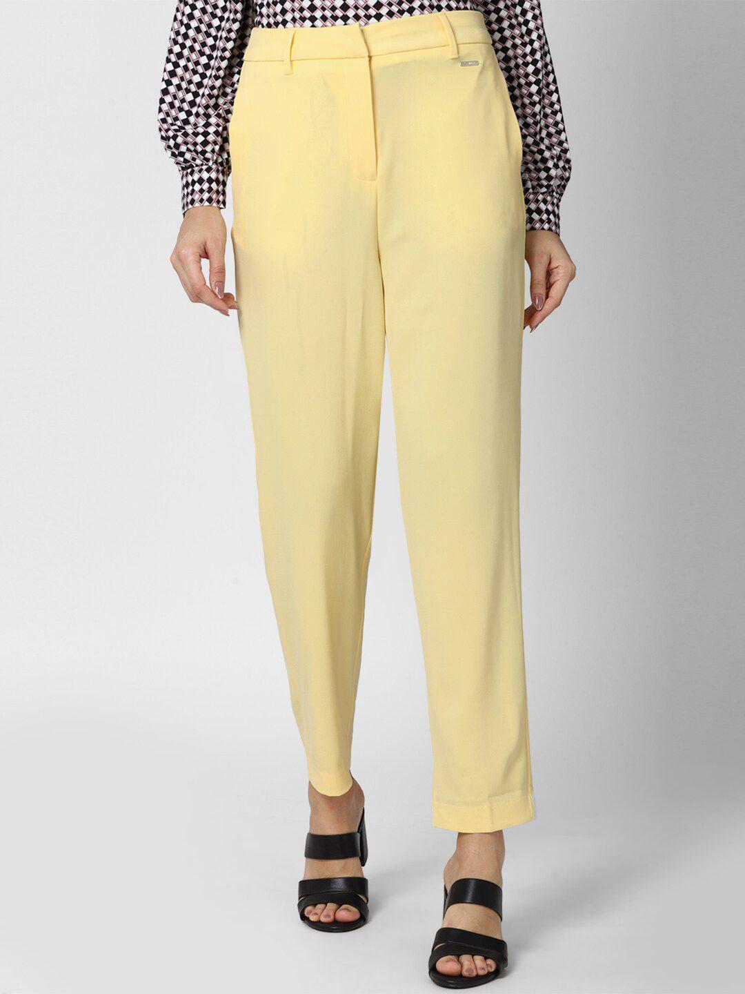 van heusen woman women yellow trousers