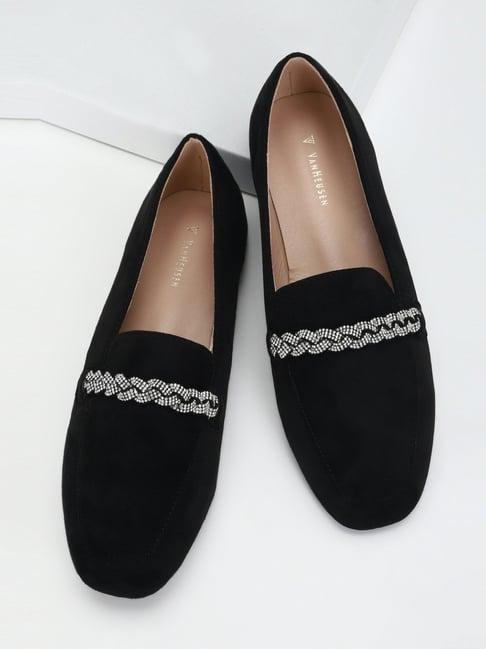 van heusen women's black casual loafers