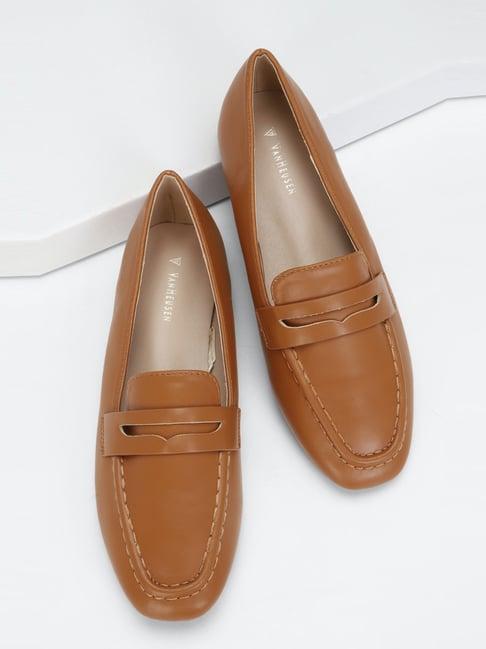 van heusen women's brown casual loafers