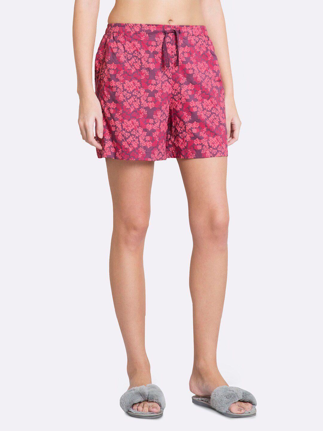 van heusen women  printed lounge shorts- ilsh1alwpdtrf55501-pink