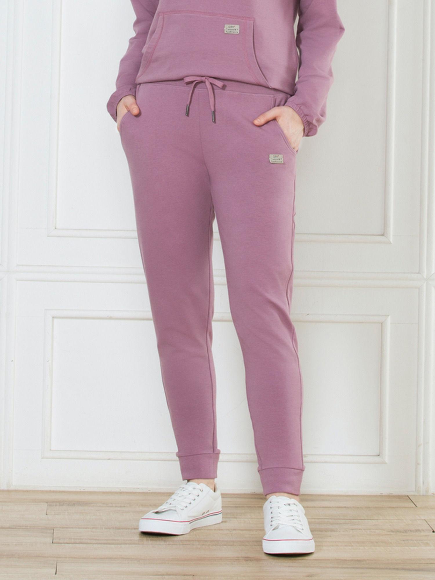 van heusen women athleisure g99+ antiviral & functional pocket travel safe joggers - dusky orchid