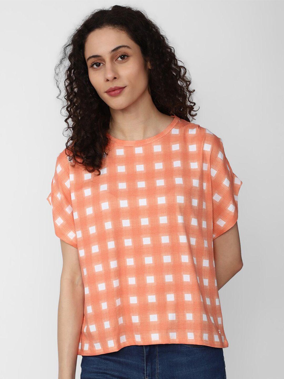 van heusen women checked extended sleeves top