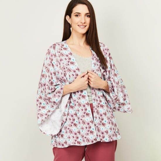 van heusen women floral printed shrug