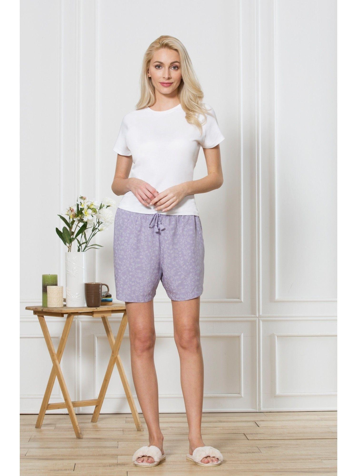 van heusen women functional pocket & drawstring waist lounge shorts - light grey