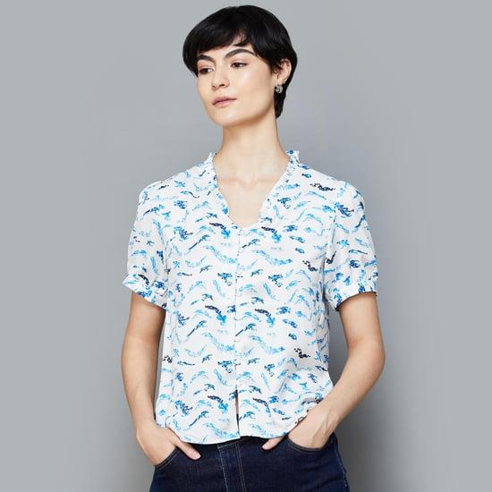 van heusen women printed v-neck top