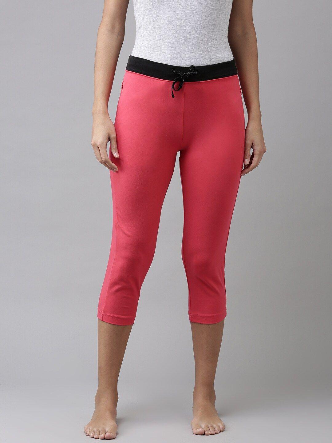 van heusen women red breathable stretch capri