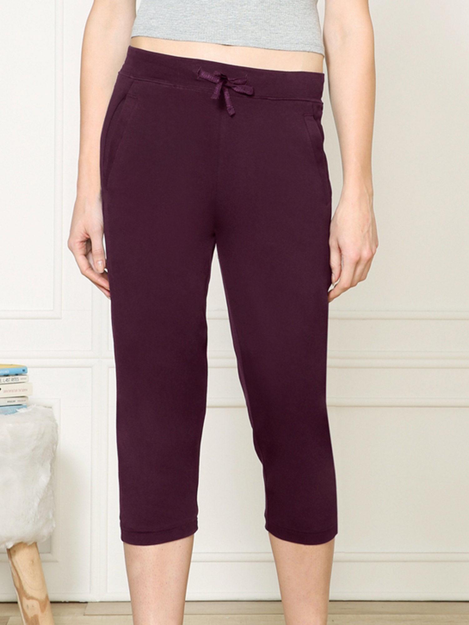 van heusen women smart tech lounge capris - potent purple