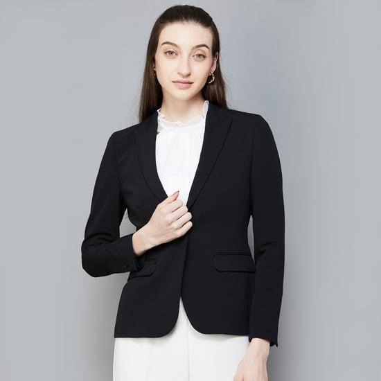 van heusen women solid formal blazer